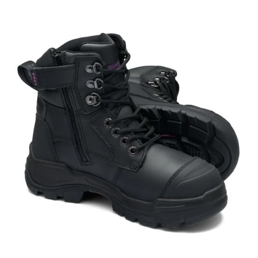 Blundstone Womens Rotoflex PUR-Safety 150mm Zip Lace Up Boots (9961) Black - Image 6