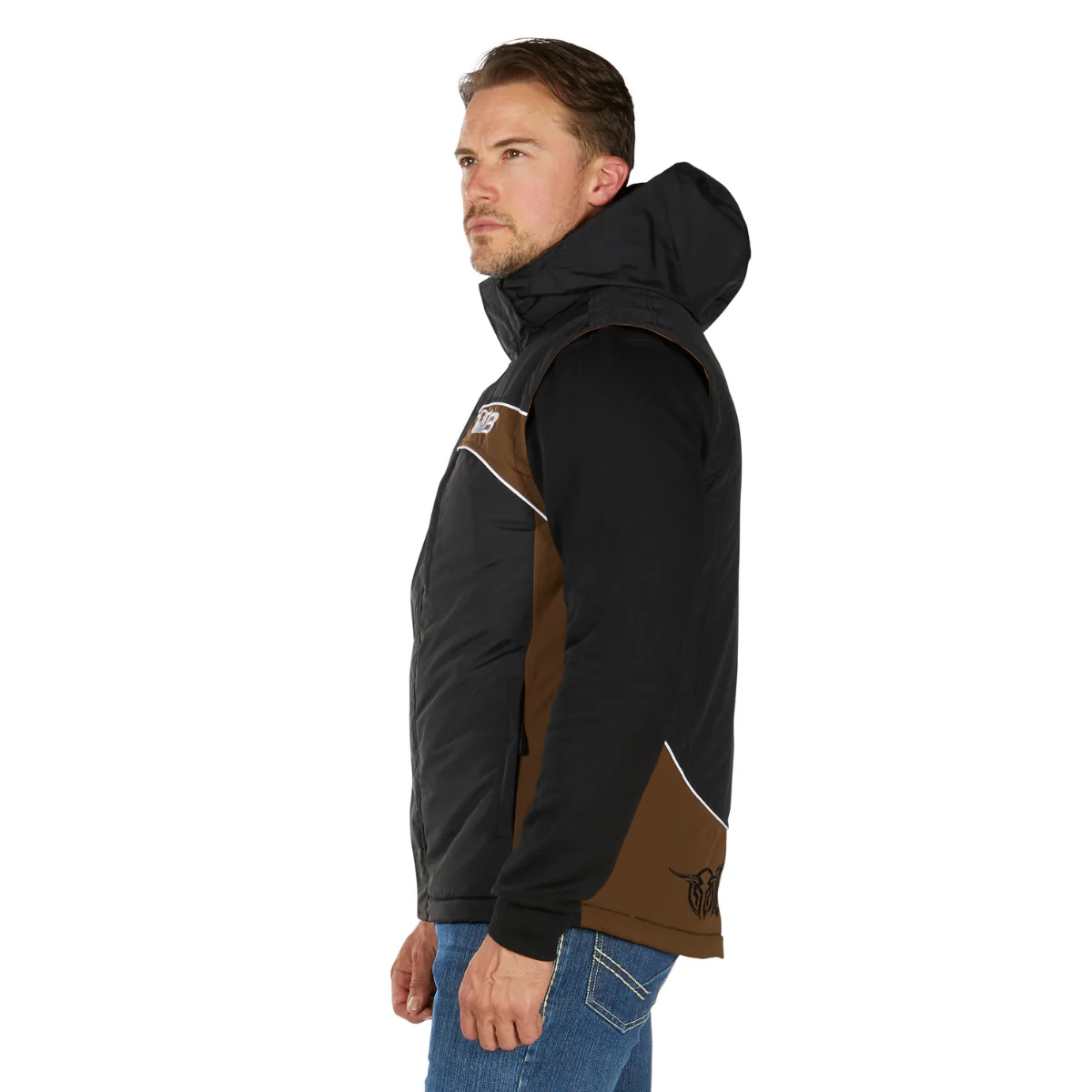 Bullzye Mens Bazooka Vest (B6W1604039) Black/Dark Tan - Image 3