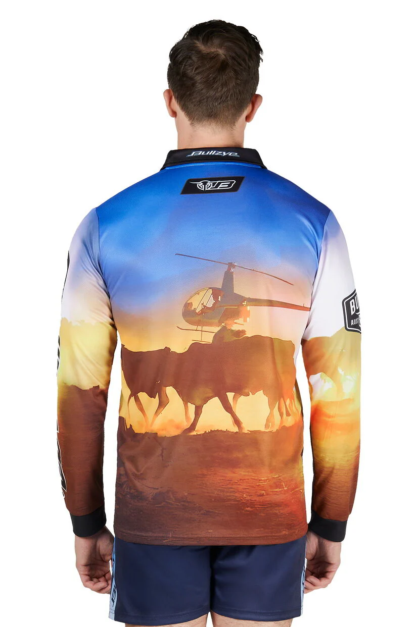 Bullzye Mens Outback L/S Fishing Tee (B5S1569492) Multi - Image 5