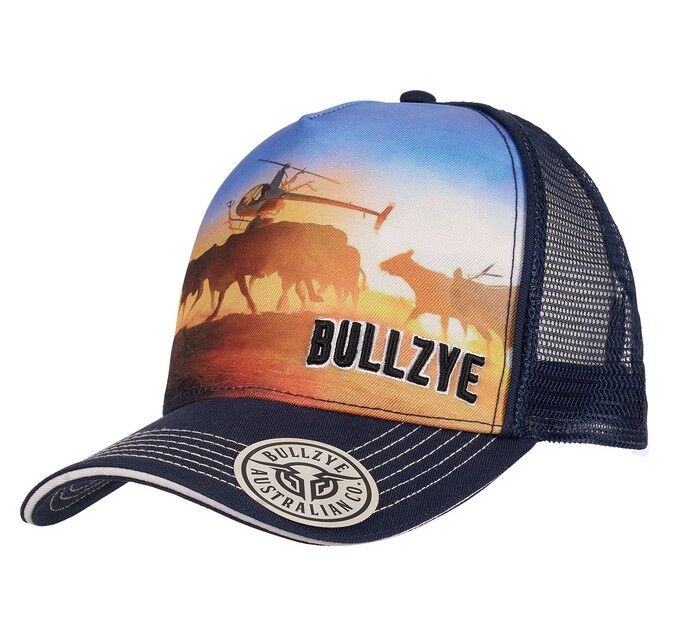 Bullzye Outback High Profile Trucker Cap (B5S1947CAP) Navy/Multi OSFM