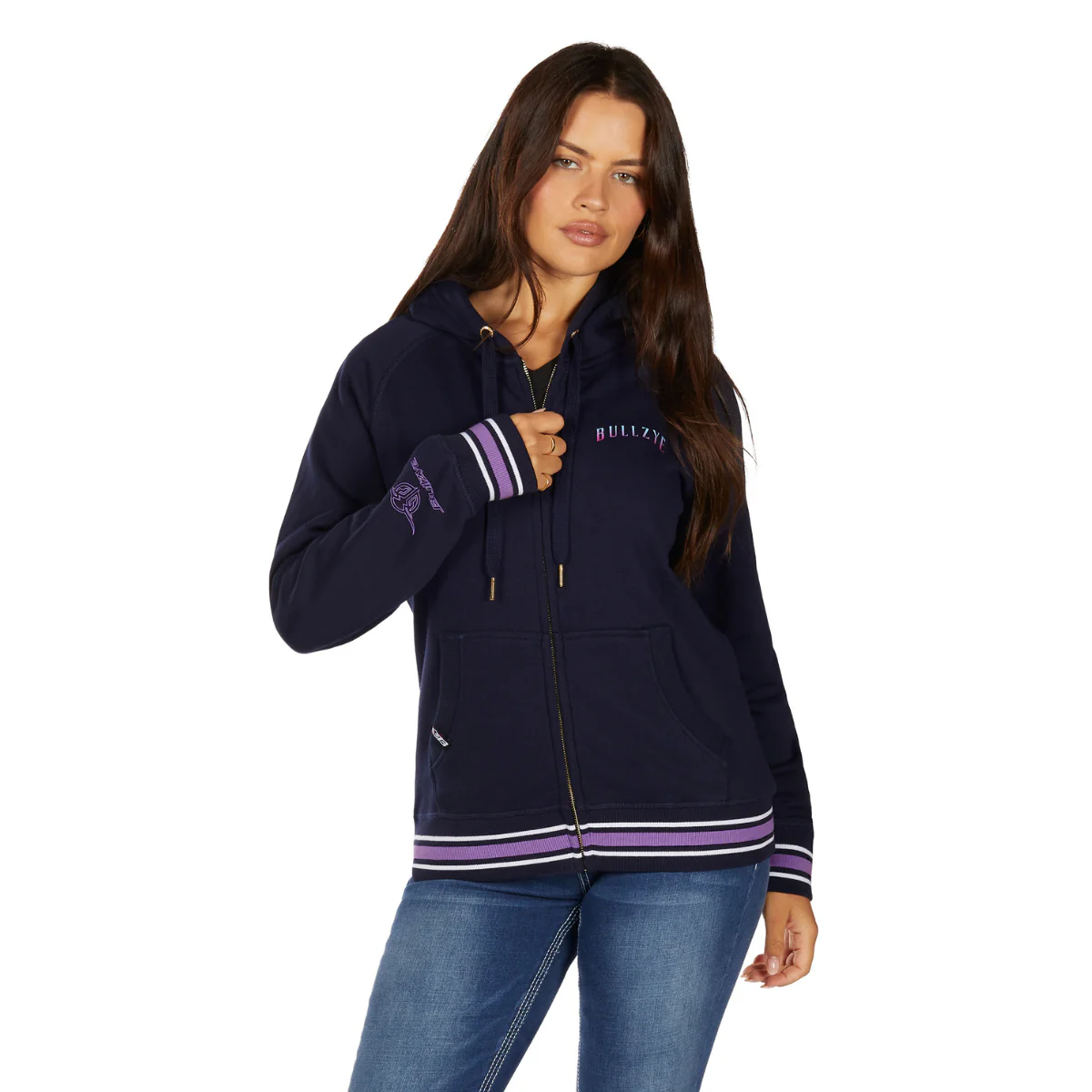 Bullzye Womens Jemma Zip Up Hoodie (B6W2505534) Navy