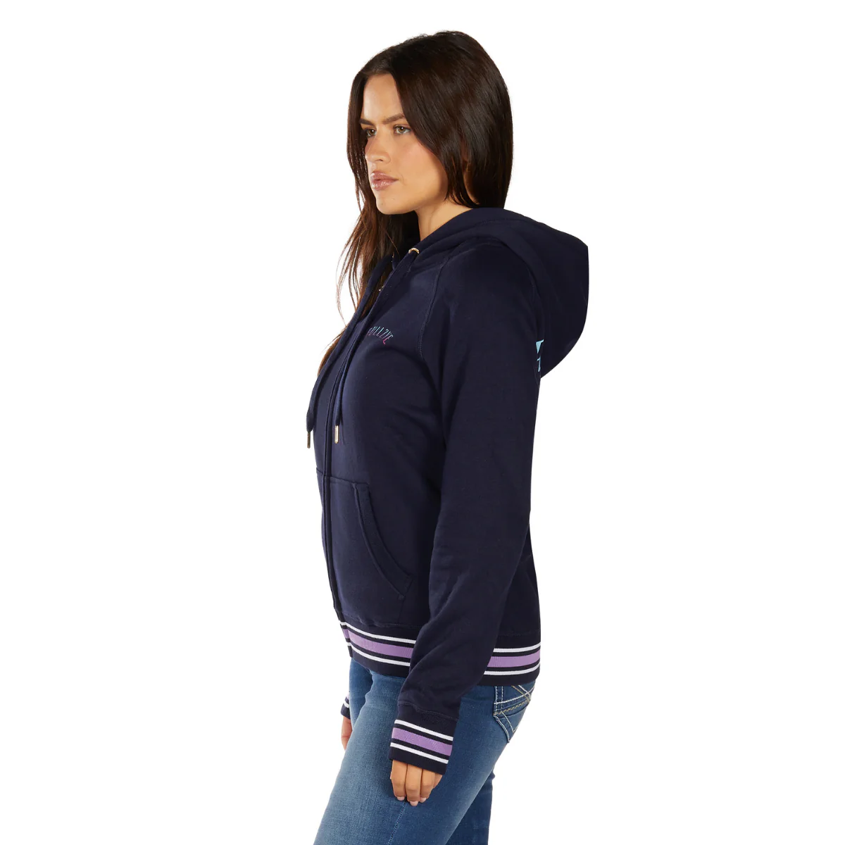 Bullzye Womens Jemma Zip Up Hoodie (B6W2505534) Navy - Image 4