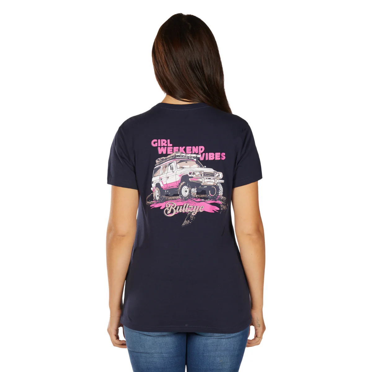Bullzye Womens Vibes S/S Tee (B6W2503527) Navy - Image 4