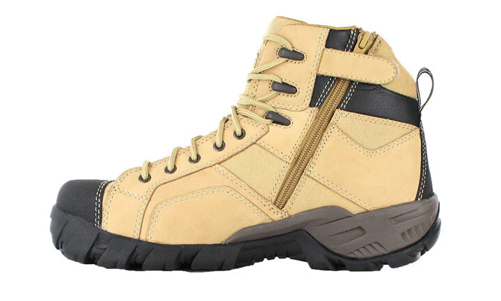 CAT Mens Argon Hi Zip Sided Safety Boots (P717393) Honey - Image 5