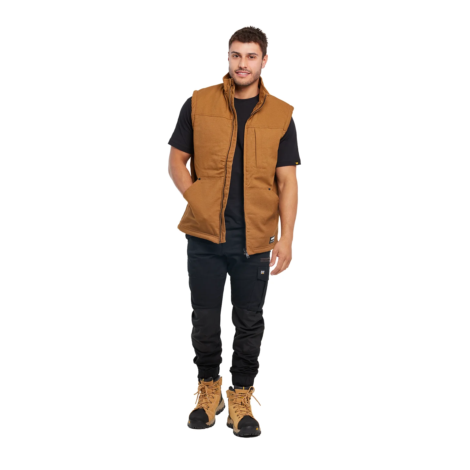 CAT Mens Sherpa Lined Vest (1040044.11768) Bronze - Image 4