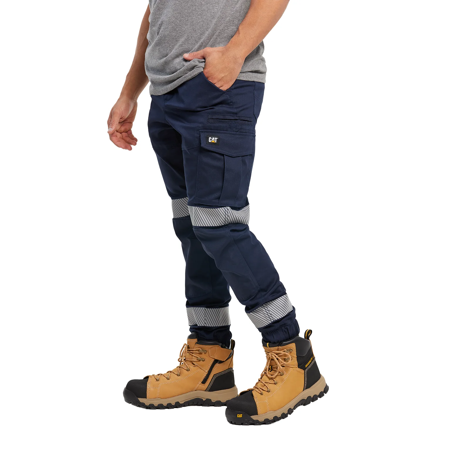 CAT Mens Taped Cuffed Dynamic Pants (1080023) Navy - Image 2