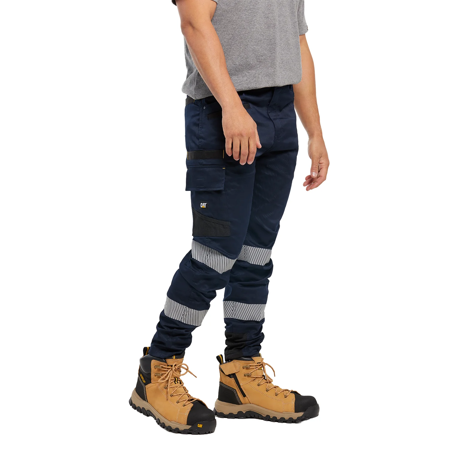 CAT Mens Taped Elite Operator Trousers (1080059) Navy - Image 3
