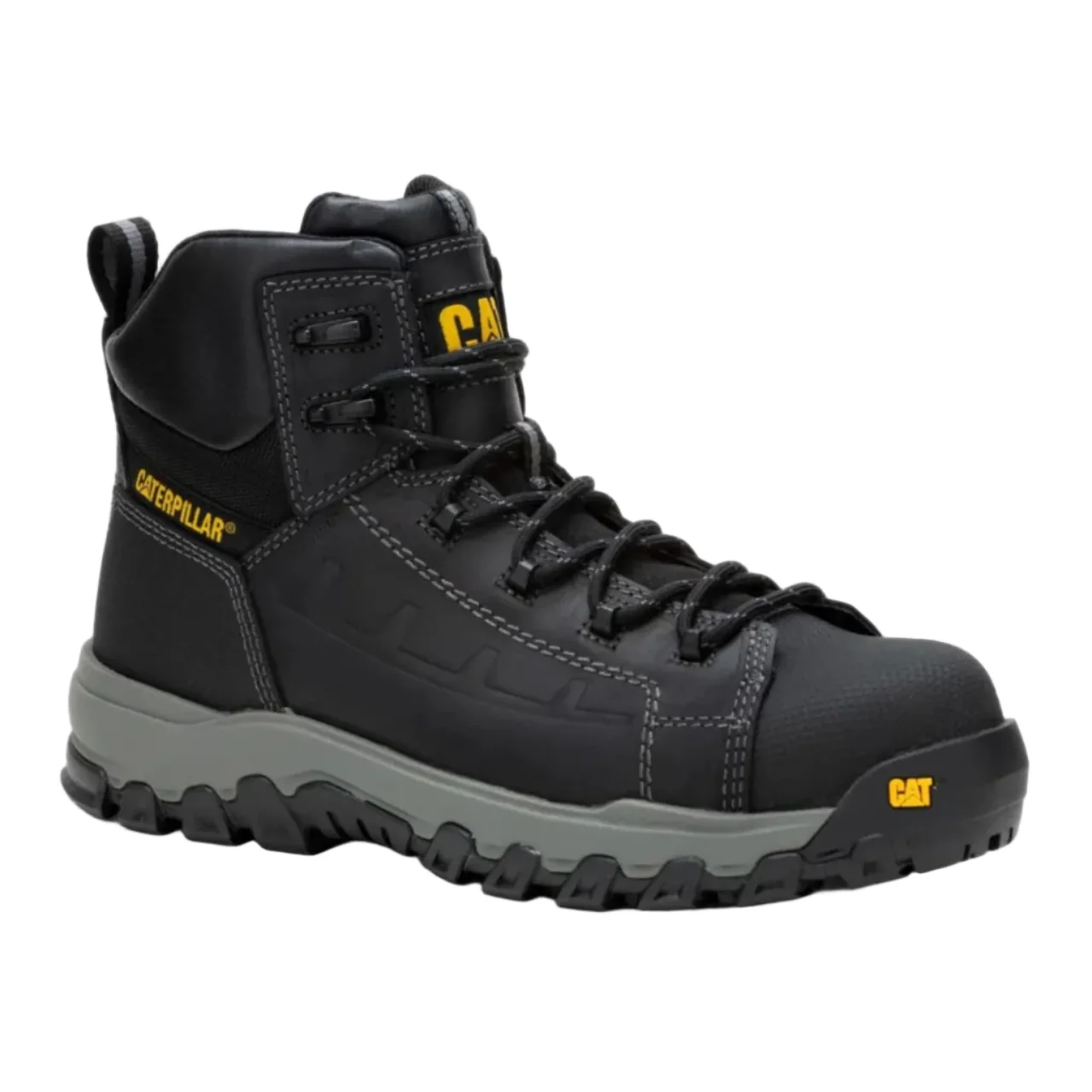 CAT Mens Threshold Zip Waterproof Composite Toe Boots (P726003) Black - Image 3