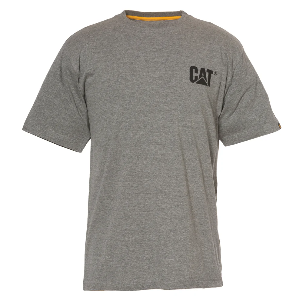 CAT Mens Trademark Tee (W05324) Dark Heather Grey - Image 7