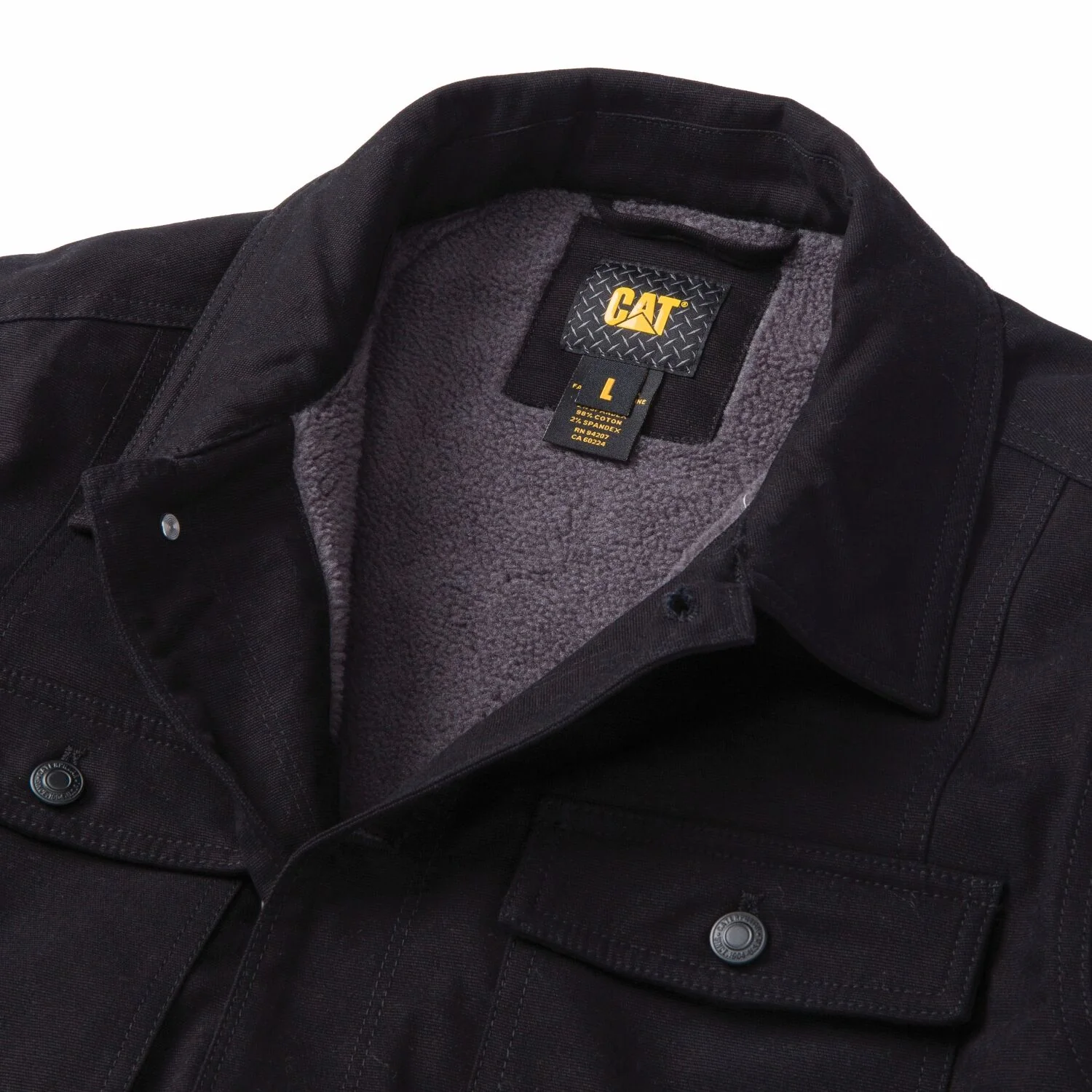 CAT Mens Trucker Jacket (1040042.10158) Black - Image 10