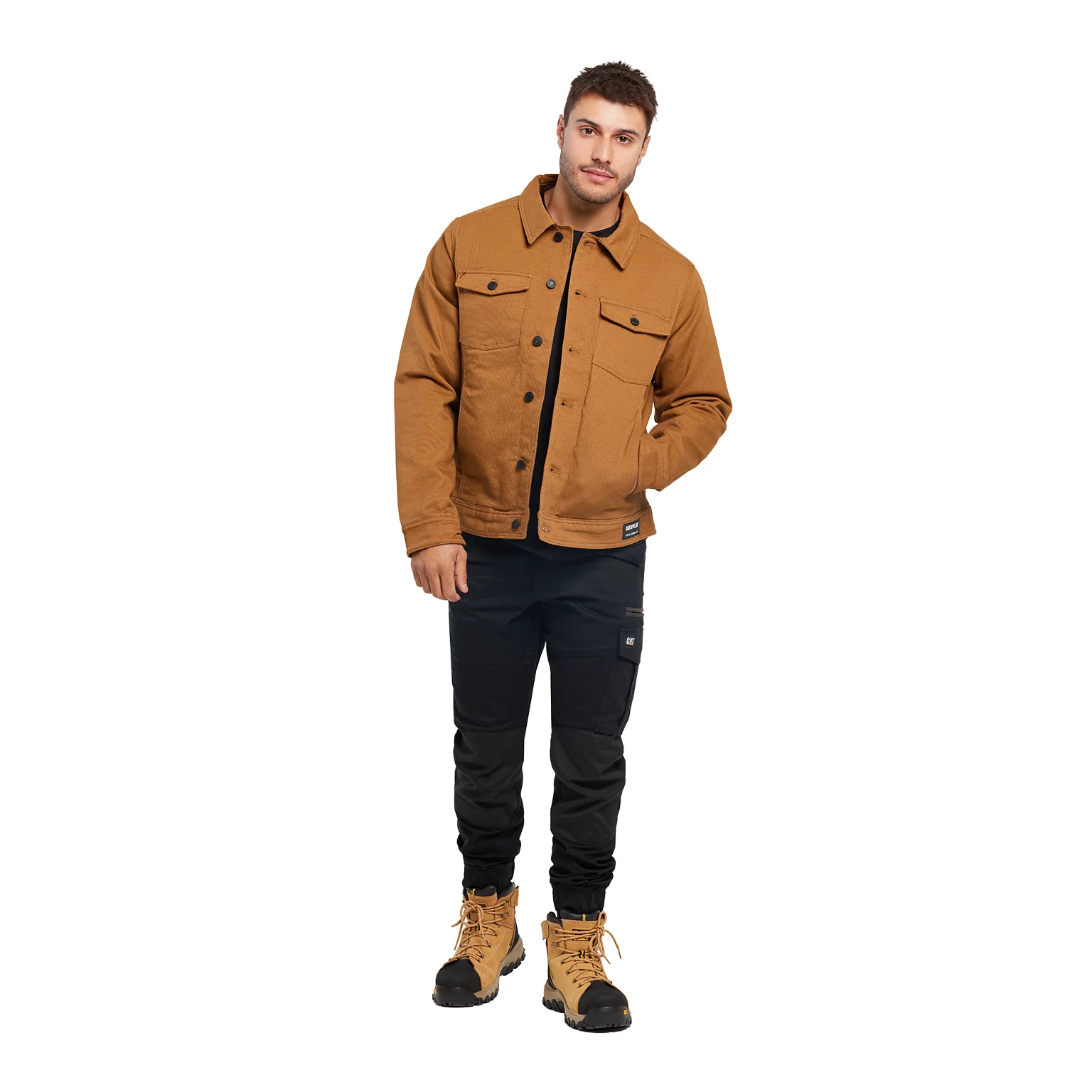 CAT Mens Trucker Jacket (1040042.11768) Bronze - Image 5