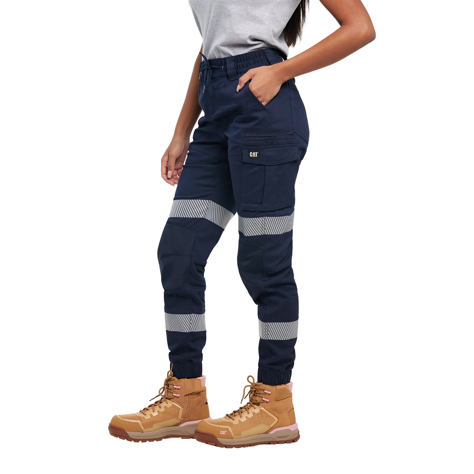 CAT Womens Taped Cuffed Dynamic Pants (1080024) Navy - Image 3