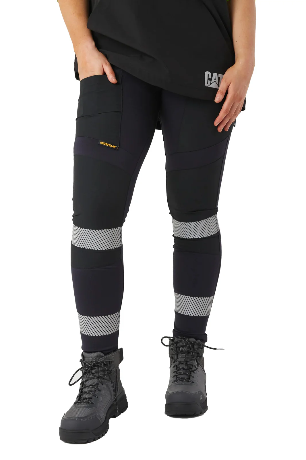 CAT Womens Taped Work Stretch Leggings (1810096) Navy - Image 11