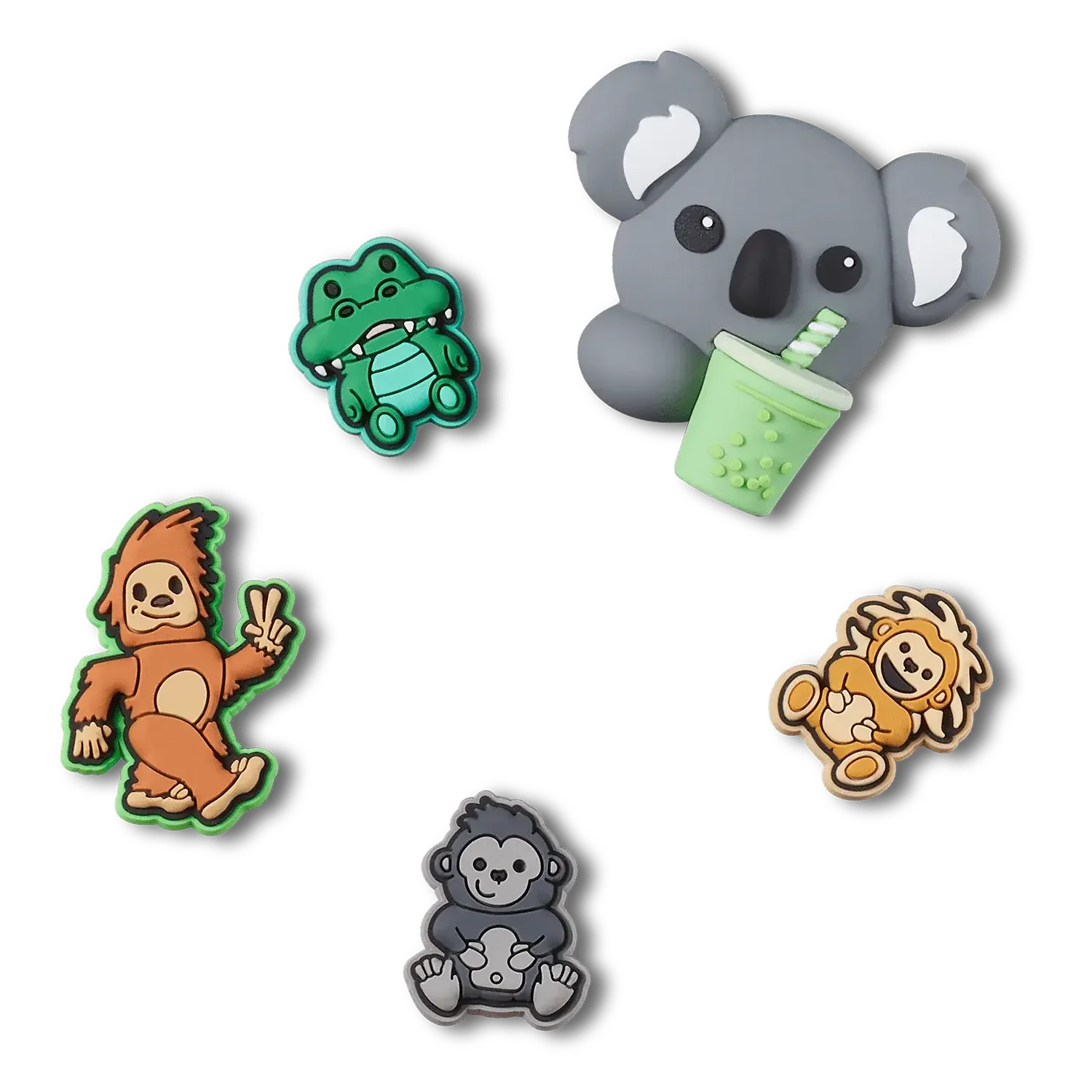 Crocs Cute Baby Safari Animals 5 Pack Jibbitz Shoe Charms (10014338) Multi OSFA