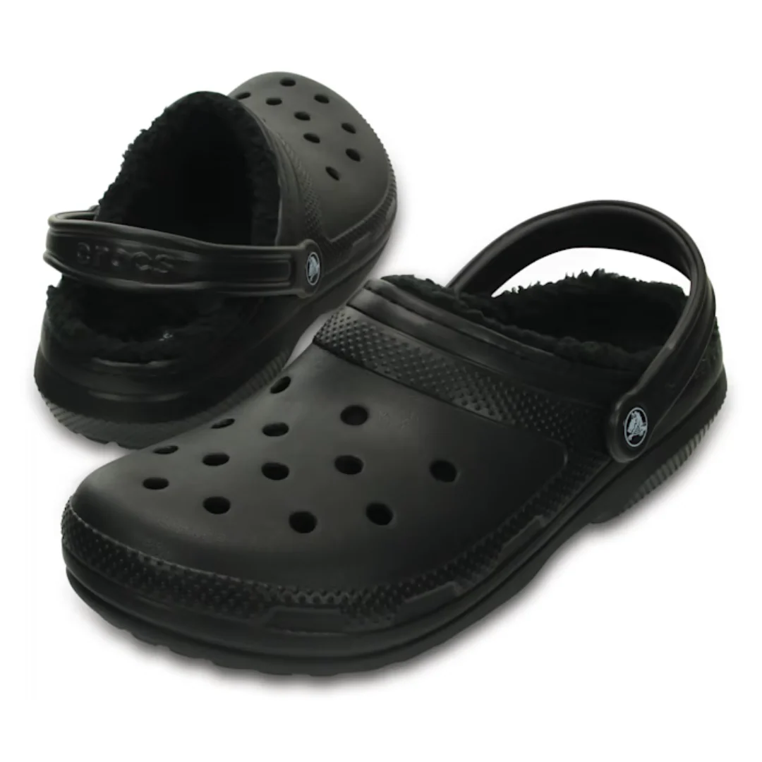 Crocs Unisex Classic Fuzz-Lined Clogs (203591-060) Black