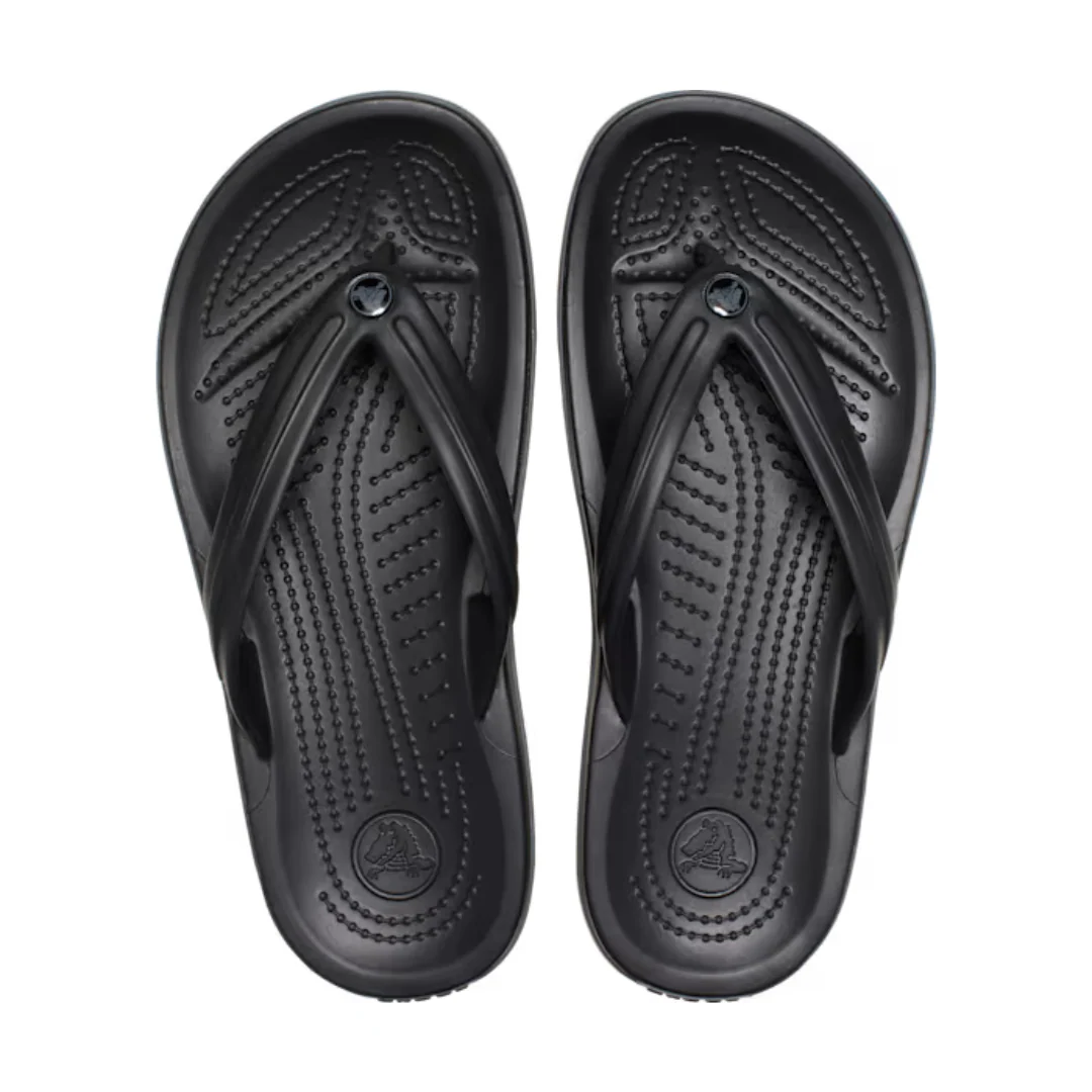 Crocs Unisex Crocband Flip Flops (11033-0DD) Black/Slate Grey - Image 6