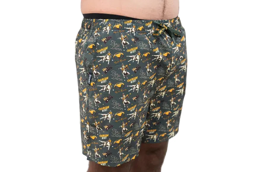 Crowbar Mens Iconic Chainsaw Board Shorts (CBBOARDCSG) Heritage Green [GD] - Image 4