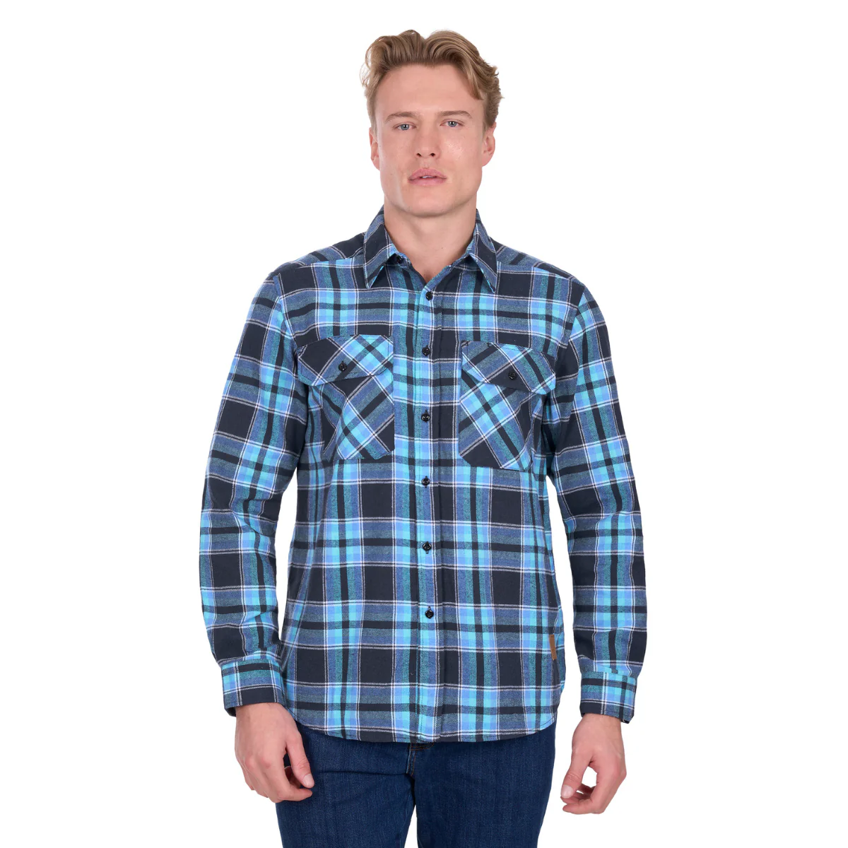 Dux-Bak Mens Camden L/S Thermal Shirt (D6W1116206) Navy/Teal