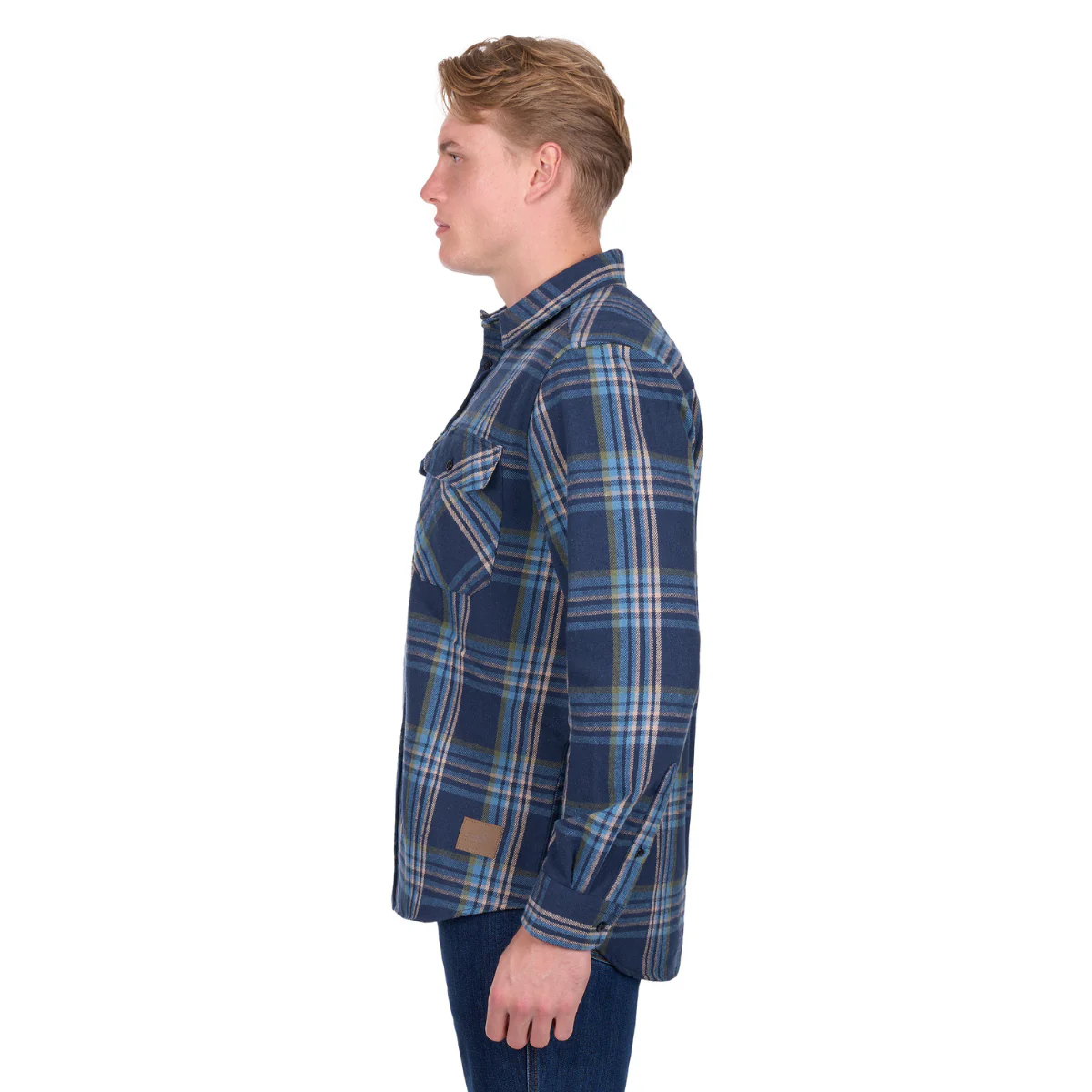 Dux-Bak Mens Miles L/S Thermal Shirt (D6W1116200) Navy/Teal - Image 2