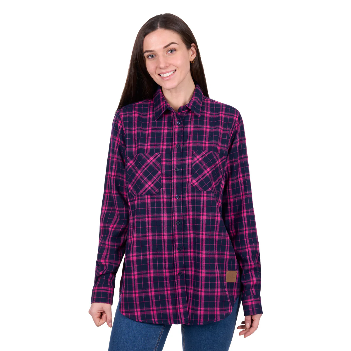 Dux-Bak Womens Sybel L/S Thermal Shirt (D6W2150116) Pink/Navy