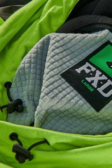 FXD Mens WF-1 Bonded Membrane Fleece Hi Vis Hoodie (FX01903500) Yellow - Image 3