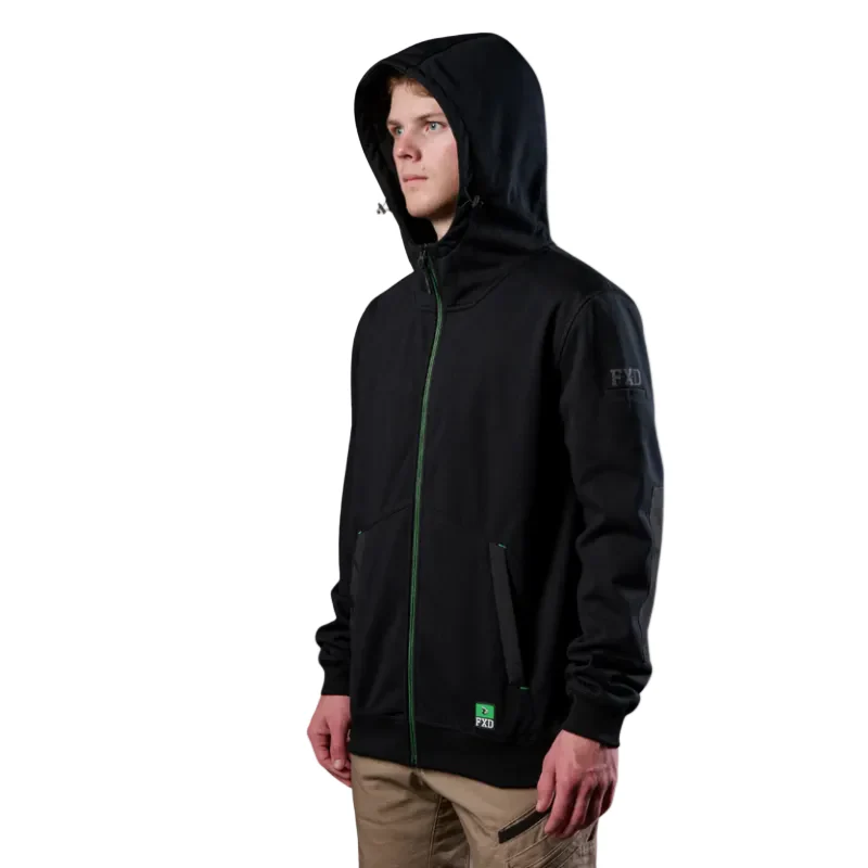 FXD Mens WF-3 Zip Through Hoodie (FX02403500) Black - Image 2