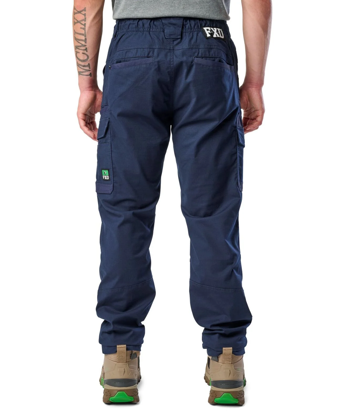 FXD Mens WP-12 Elastic Waist Stretch Ripstop Work Pants (FX02506026) Navy - Image 4
