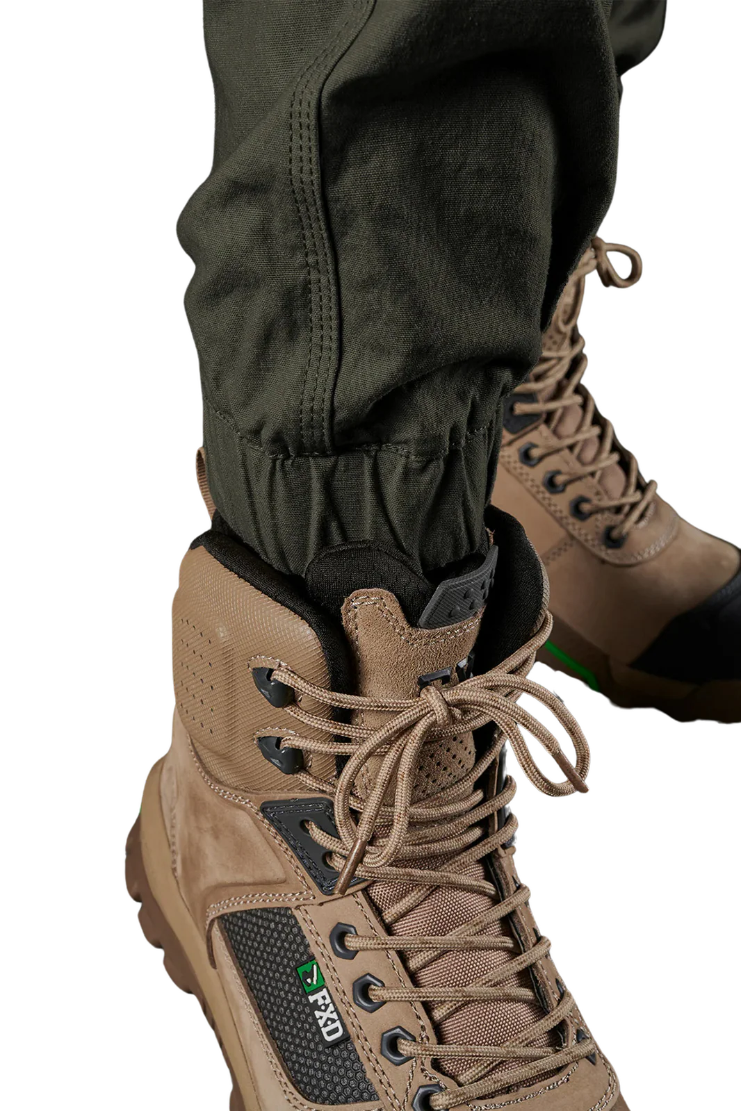 FXD Mens WP-4 Stretch Cuffed Work Pants (FX01616003) Green - Image 4