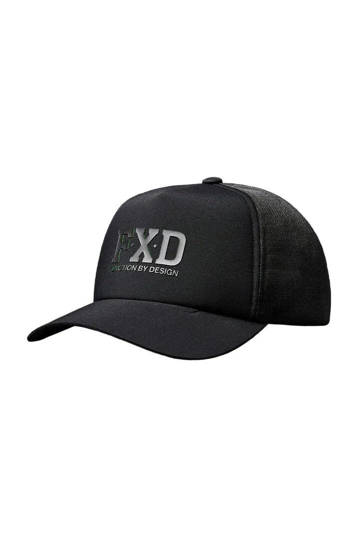 FXD Tech Trucker Cap (CP-13) Black Big Logo OSFM - Image 2