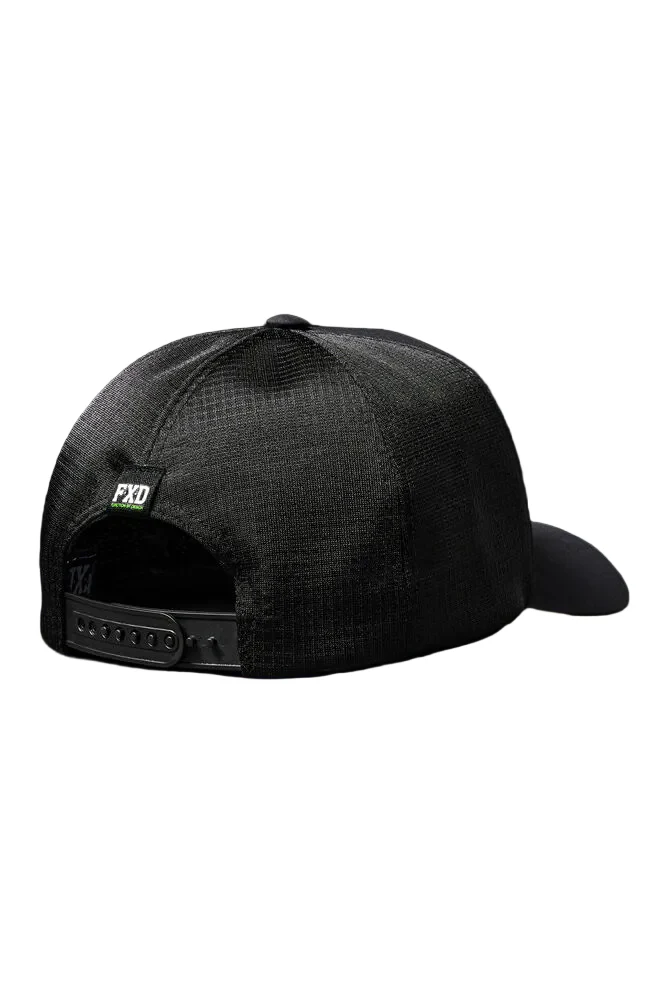 FXD Tech Trucker Cap (CP-13) Black Big Logo OSFM - Image 4
