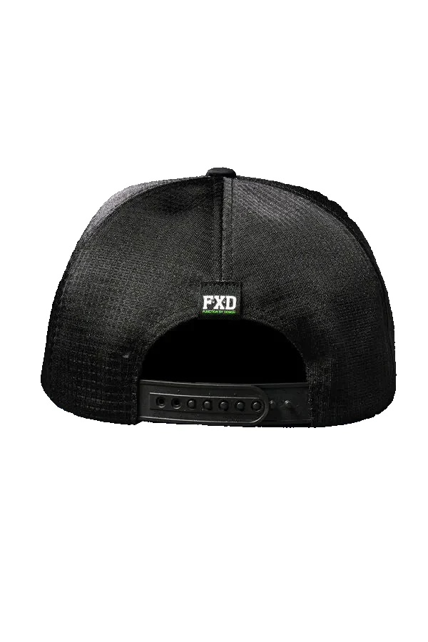 FXD Tech Trucker Cap (CP-13) Black Big Logo OSFM - Image 5