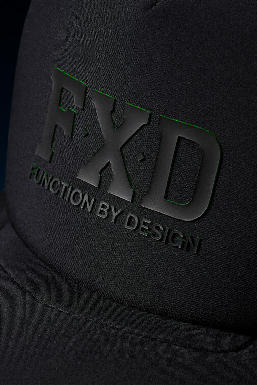 FXD Tech Trucker Cap (CP-13) Black Big Logo OSFM - Image 6