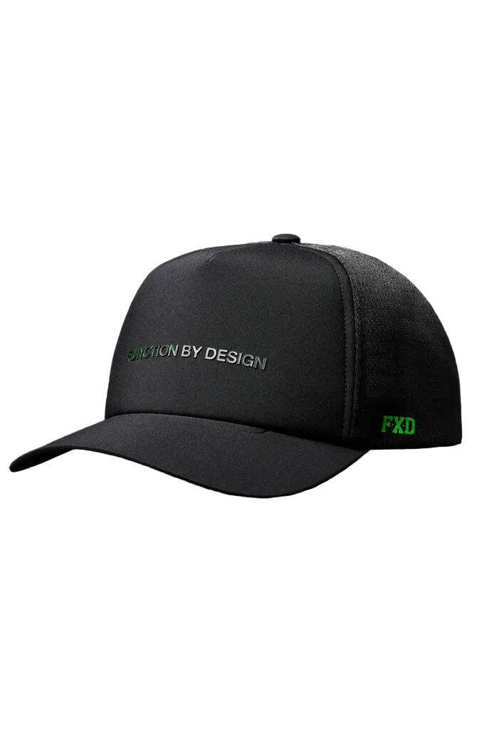 FXD Tech Trucker Cap (CP-13) Black Small Logo OSFM - Image 2