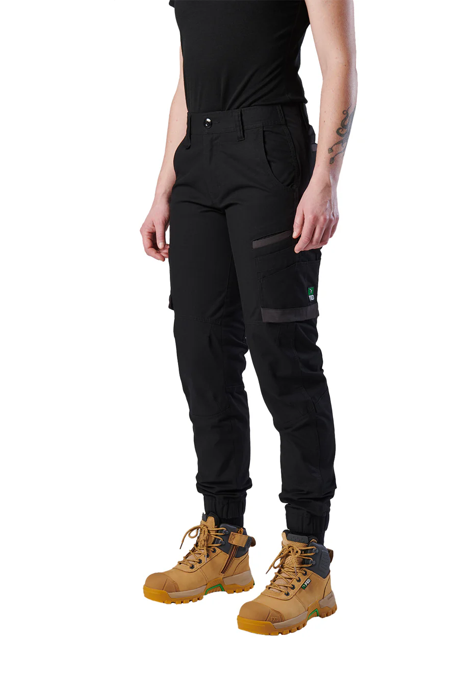 FXD Womens Cuffed Work Pants (WP-8W) Black - Image 3