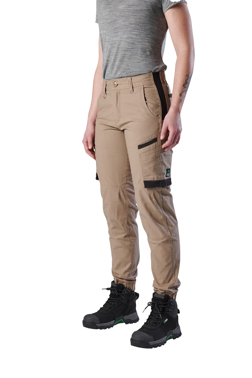 FXD Womens Cuffed Work Pants (WP-8W) Khaki - Image 2