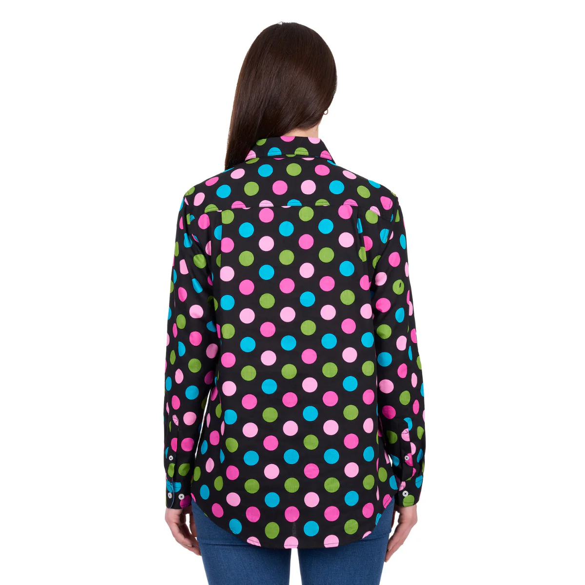 Hard Slog Womens Rena Half Button L/S Shirt (H6W2101178) Multi - Image 3