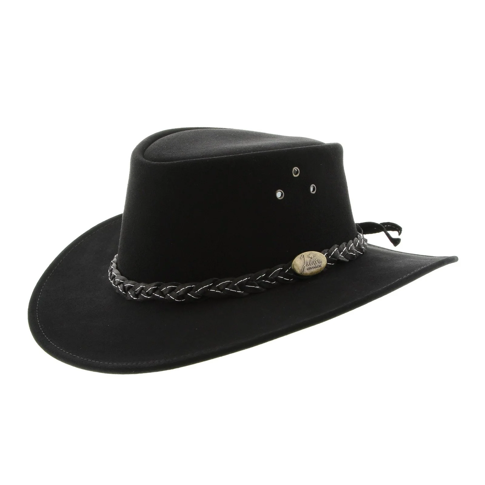 Jacaru Wallaroo Suede Hat (1007) Black - Image 5
