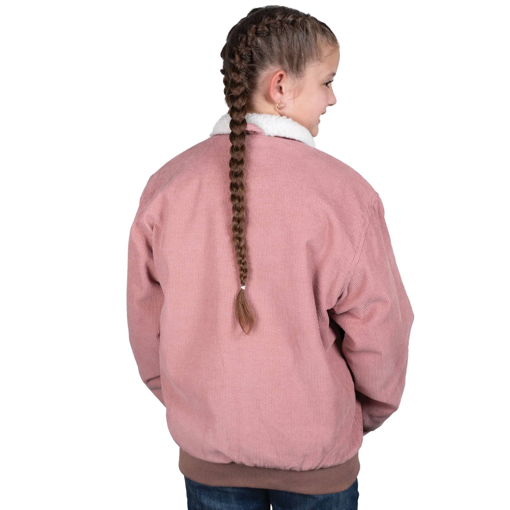 Just Country Childrens Diamantina Sherpa Corduroy Jacket (BWOJ2600) Dusty Pink - Image 2