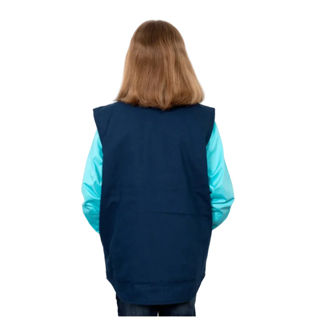 Just Country Childrens Diamantina Sherpa Vest (BWOV2302) Navy [AD] - Image 2