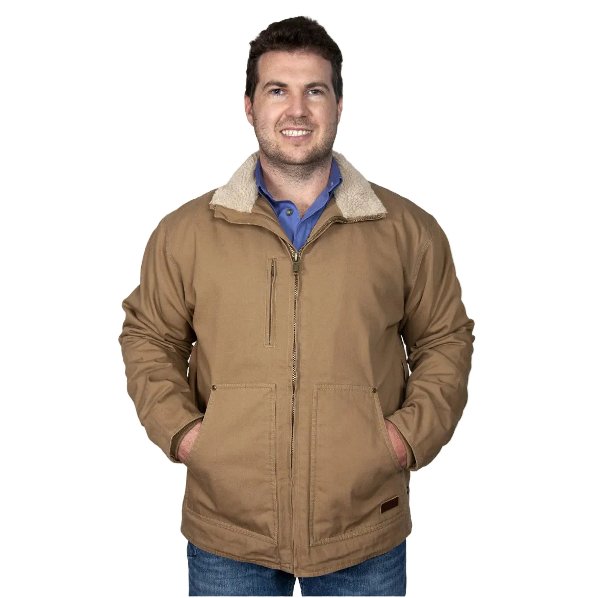 Just Country Unisex Diamantina Sherpa Jacket (MWOJ2100) Khaki