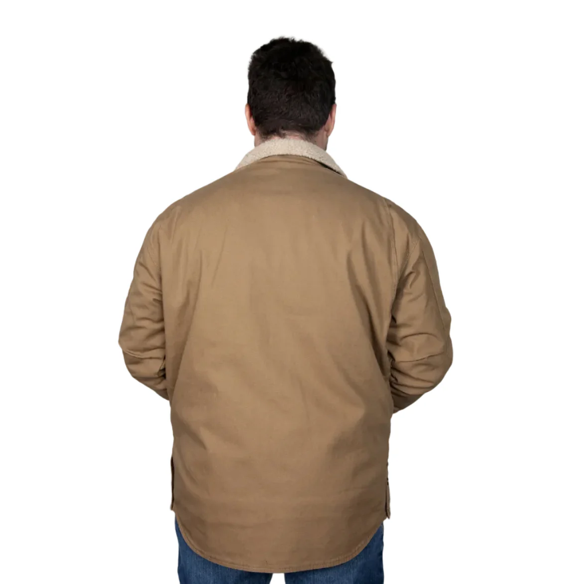 Just Country Unisex Diamantina Sherpa Jacket (MWOJ2100) Khaki - Image 2