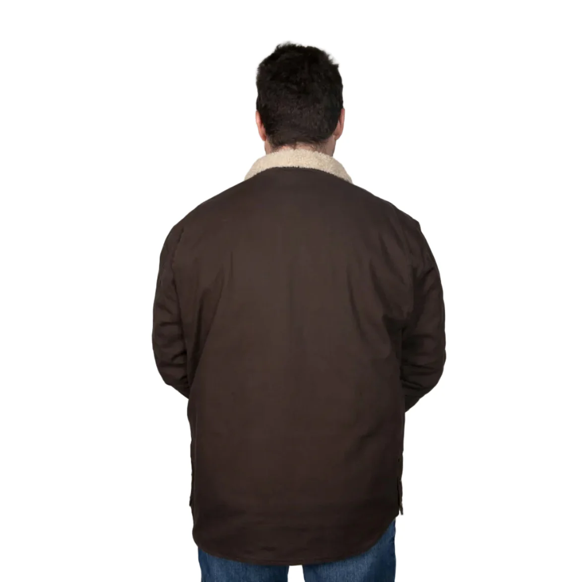Just Country Unisex Diamantina Sherpa Jacket (MWOJ2101) Chocolate - Image 4