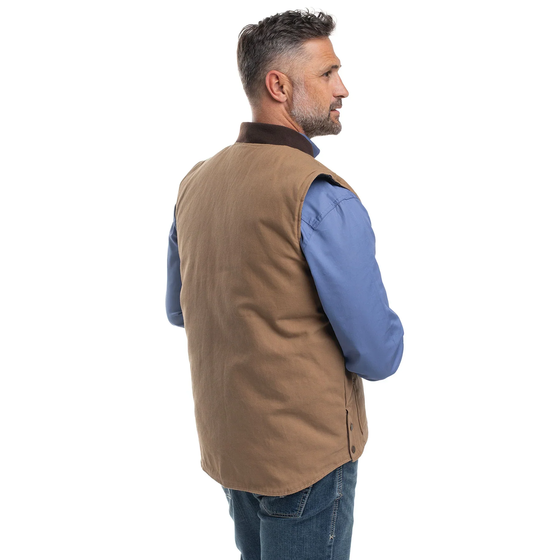 Just Country Unisex Diamantina Vest (MWOV1916) Khaki - Image 3