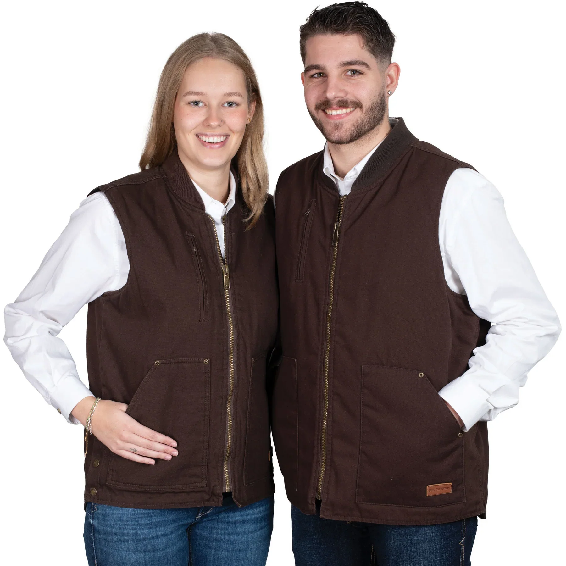 Just Country Unisex Diamantina Vest (MWOV1917) Chocolate