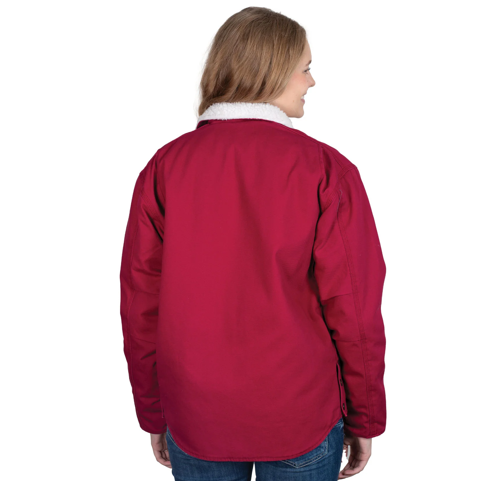 Just Country Unisex Diamantina Sherpa Jacket (MWOJ2601) Very Berry - Image 2