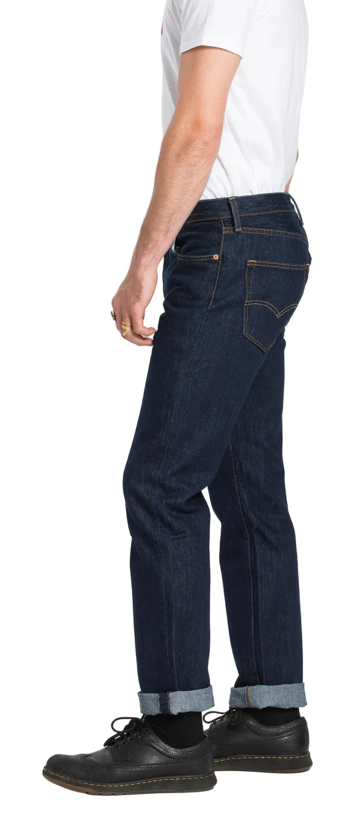 Levi's Mens 501 Original Straight Fit Jeans (00501-0115) Rinse - Image 3