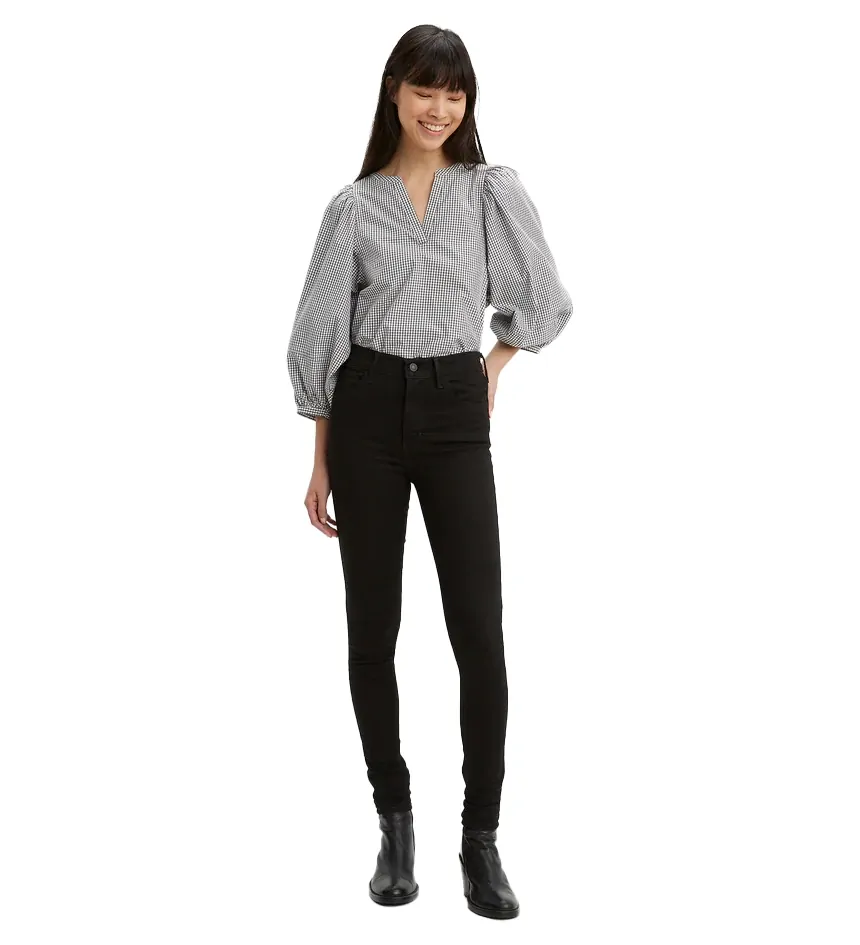 Levi's Womens 720 High Rise Super Skinny Jeans (52797-0022) Black Squared - Image 3