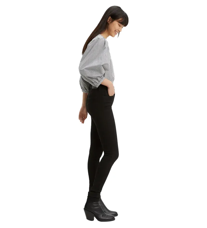 Levi's Womens 720 High Rise Super Skinny Jeans (52797-0022) Black Squared - Image 4