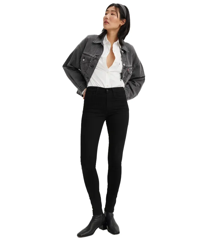 Levi's Womens 720 High Rise Super Skinny Jeans (52797-0022) Black Squared - Image 5