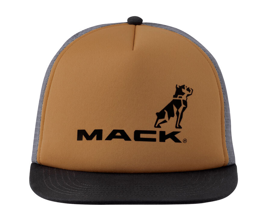 Mack Firm Flat Brim Foam Tri Colour Trucker (MKFBF2402T30000) Tan/Steel/Black OSFM - Image 2